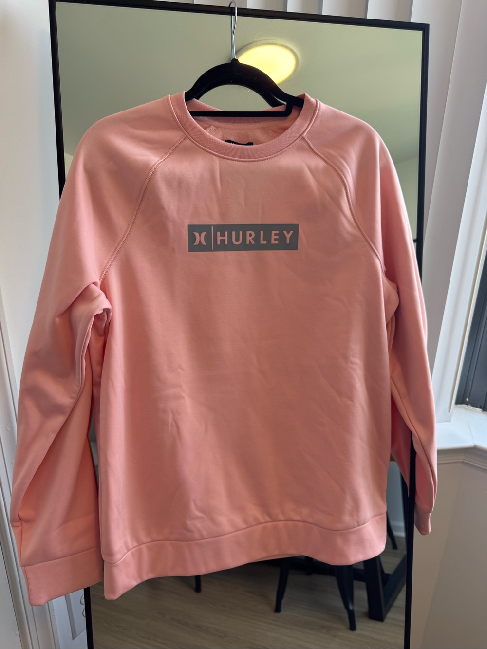 Hurley Pink Logo Pullover Sweatshirt
